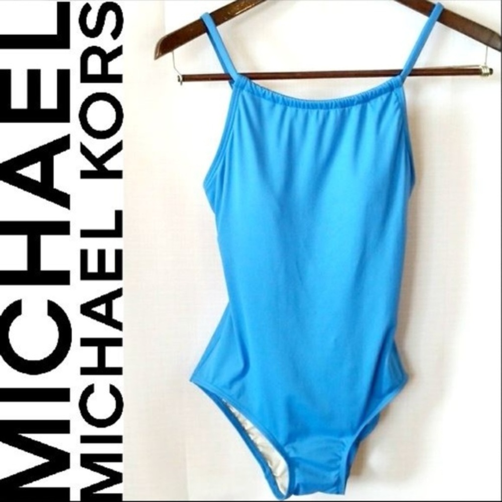 Michael Kors Maillot Sky Blue Swimsuit NWT